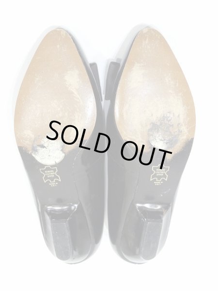 画像7: 80's Sellby リボン 付き レザー パンプス (7)