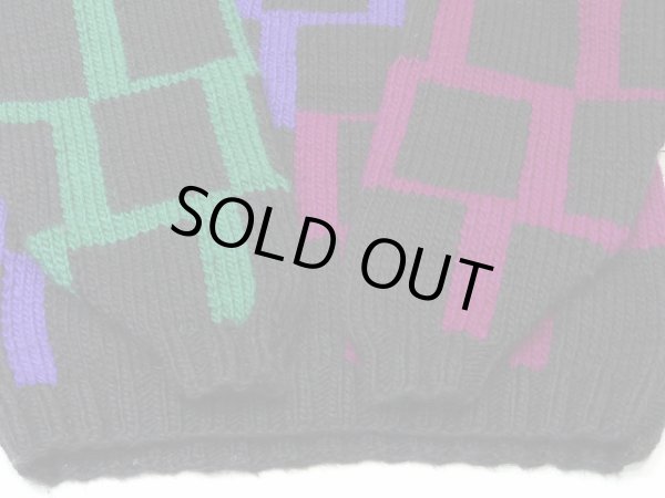 画像7: 80's UNKNOWN マルチカラー タートルネック デザイン セーター (7)