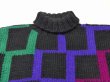 画像4: 80's UNKNOWN マルチカラー タートルネック デザイン セーター (4)