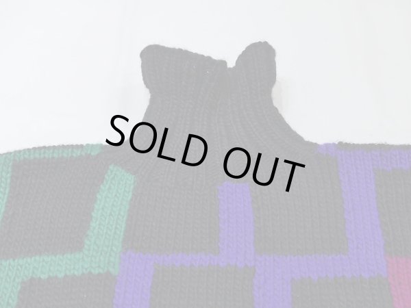 画像5: 80's UNKNOWN マルチカラー タートルネック デザイン セーター (5)