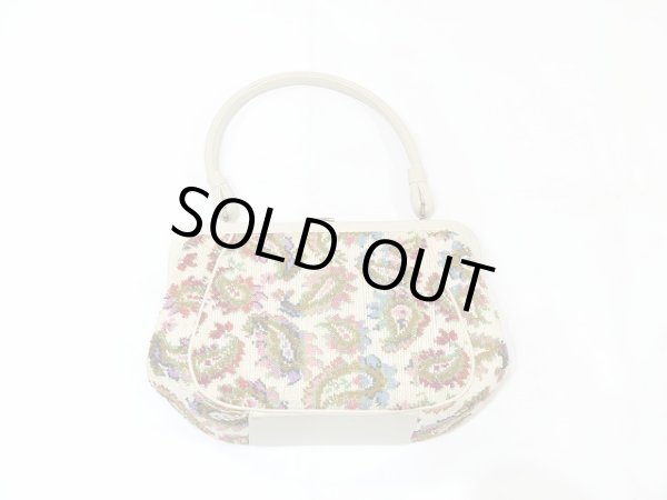 画像8: USA製 50’s ビンテージ Groskopf's ペーズリー パイル ゴブラン 柄 がま口 ハンド バッグ (8)