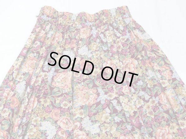 画像9: PHOOL ヨーク  ウエストゴム 花柄 ロング スカート  (9)