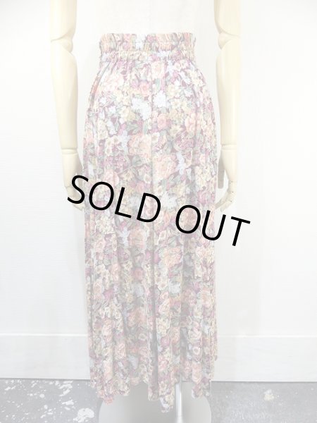 画像3: PHOOL ヨーク  ウエストゴム 花柄 ロング スカート  (3)