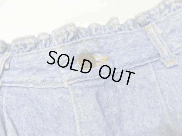 画像7: USA製 80s LEE ゴム ウエスト テーパード　ツータック デザイン デニム パンツ Gパン (7)