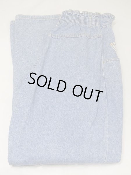 画像4: USA製 80s LEE ゴム ウエスト テーパード　ツータック デザイン デニム パンツ Gパン (4)