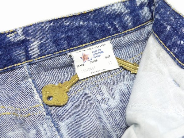 画像7: USA製 80s DUSTED DENIMS ケミカルウォッシュ タイト デニム スカート (7)