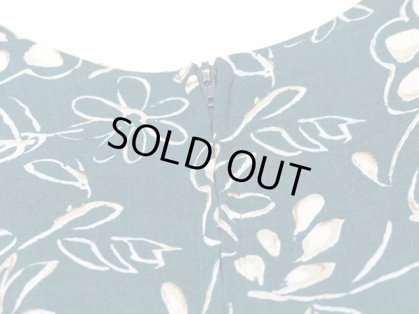 画像12: 〜90s Debra Martin ボタニカル バティック 花柄 ボレロ風 オールインワン ジャンプスーツ  (12)