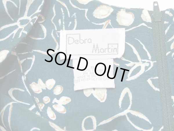 画像5: 〜90s Debra Martin ボタニカル バティック 花柄 ボレロ風 オールインワン ジャンプスーツ  (5)