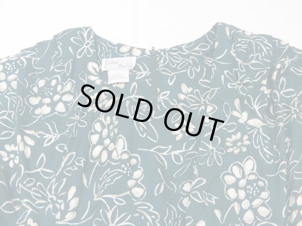 画像6: 〜90s Debra Martin ボタニカル バティック 花柄 ボレロ風 オールインワン ジャンプスーツ  (6)