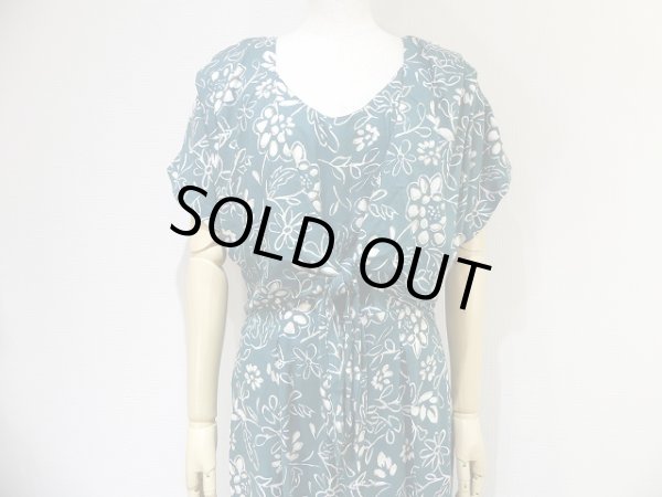 画像2: 〜90s Debra Martin ボタニカル バティック 花柄 ボレロ風 オールインワン ジャンプスーツ  (2)