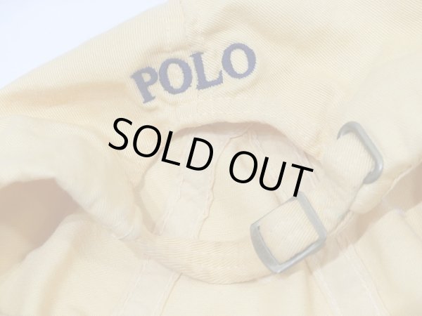 画像9: Polo Ralph Lauren ポロ ラルフローレン ワンポイント ポニー 刺繍 キャップ 黄 MADE IN USA (9)