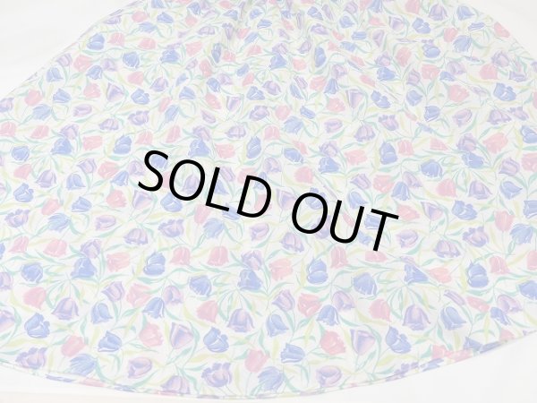 画像11: DEAD STOCK? USA製 70s Stuart Alan チューリップ柄 開襟 ドルマンスリーブ 半袖 ワンピース (11)