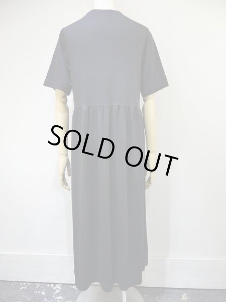 画像3: USA製 80s BOTTON 前開き カットソー 半袖 ブラック  ワンピース (3)