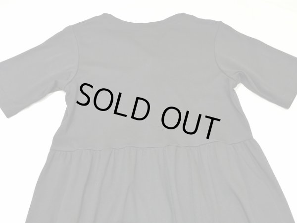 画像8: USA製 80s BOTTON 前開き カットソー 半袖 ブラック  ワンピース (8)