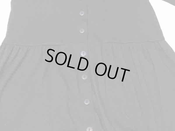 画像7: USA製 80s BOTTON 前開き カットソー 半袖 ブラック  ワンピース (7)