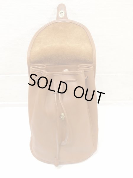 画像13: USA製 COACH オールドコーチ ブラウン レザー 巾着型 リュックサック (13)