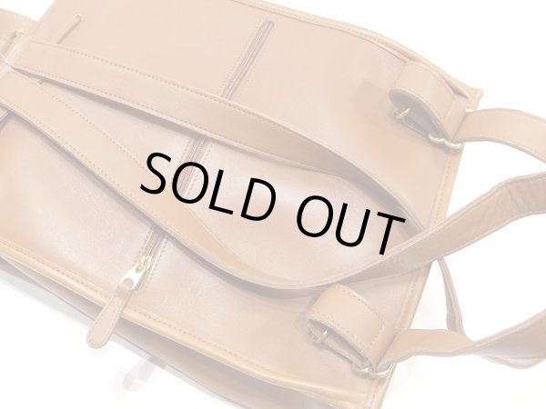 画像12: USA製 COACH オールドコーチ ブラウン レザー 巾着型 リュックサック (12)