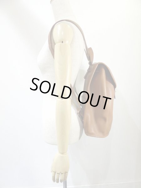 画像3: USA製 COACH オールドコーチ ブラウン レザー 巾着型 リュックサック (3)