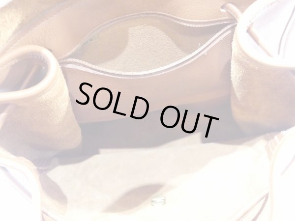 画像14: USA製 COACH オールドコーチ ブラウン レザー 巾着型 リュックサック (14)