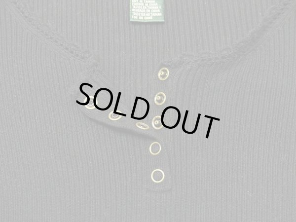 画像7: Ralph Lauren LAUREN カギ編み襟 コットン リブ編み カットソー (7)