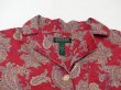 画像5: Ralph Lauren LAUREN エンブレム刺繍 ペイズリー柄 開襟 パジャマ ロング シャツ  (5)