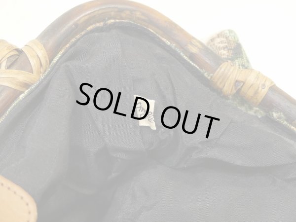 画像13: 60s ビンテージ Anjelo ゴブラン織り ウッド ハンドル ハンドバック (13)