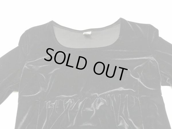 画像5: Mini 別珍 ベロア Aライン ひざ丈 ワンピース ドレス (5)