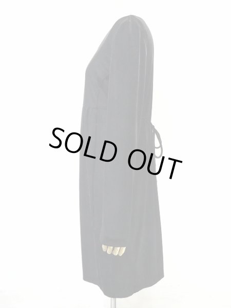 画像2: Mini 別珍 ベロア Aライン ひざ丈 ワンピース ドレス (2)