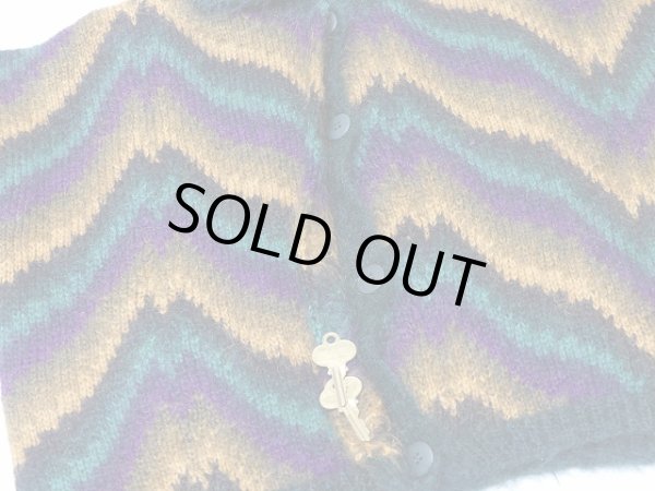 画像6: ELLEN TRACY フライフロント マーブル模様 ショート丈 モヘア カーデ カーディガン (6)