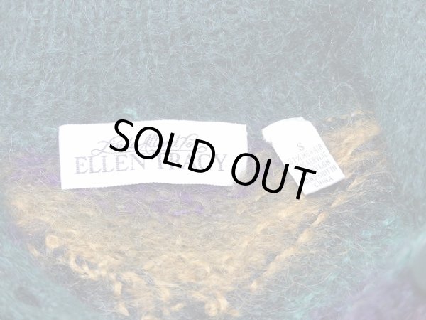 画像4: ELLEN TRACY フライフロント マーブル模様 ショート丈 モヘア カーデ カーディガン (4)