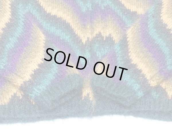 画像8: ELLEN TRACY フライフロント マーブル模様 ショート丈 モヘア カーデ カーディガン (8)