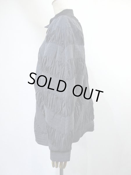 画像3: 90s Penlita ドルマンスリーブ 中綿 デザイン 切り替え シルク ブルゾン ジャンパー (3)