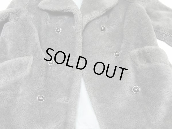 画像7: 70s ビンテージ NPC Fashions ダブルボタン フェイクファー コート Pコート (7)