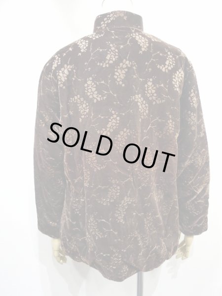 画像3: UNKNOWN ビンテージ ベロア 中綿 チャイナボタン  ジャケット (3)