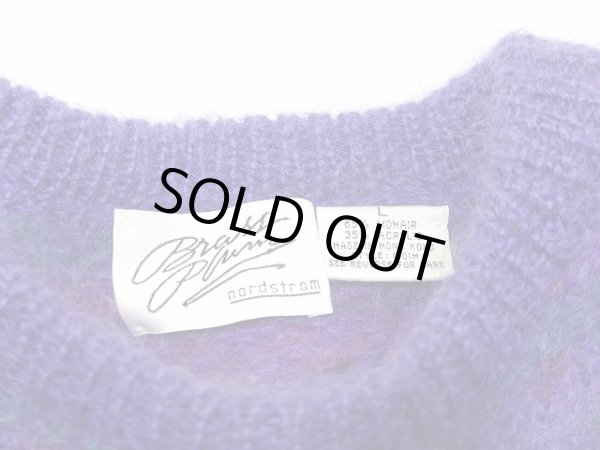 画像4: 90s Brass Plum by nordstrom ボーダー柄 オフショルダー モヘア ニット セーター (4)