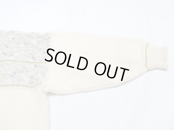 画像5: 80s UNKNOWN ビンテージ オフショルダー 金糸 ラメ モヘア セーター ニット (5)