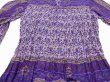 画像10: パキスタン製 70s ビンテージ Chambeli りぼんベルト付き インド綿 ゴールドスタンプ ワンピース ドレス (10)