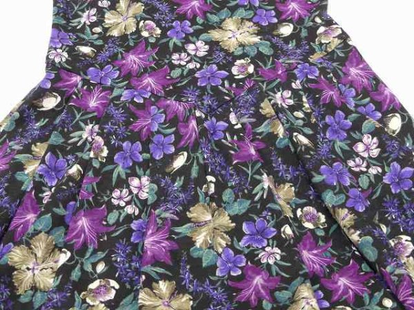 画像9: USA製 80s PAQUETTE TOO 花柄 ビンテージ パフ スリーブ ワンピース (9)