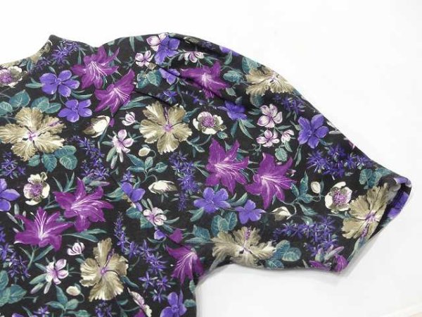 画像7: USA製 80s PAQUETTE TOO 花柄 ビンテージ パフ スリーブ ワンピース (7)