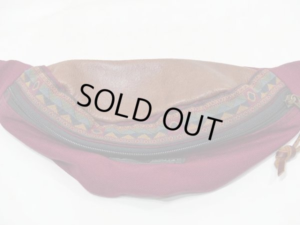 画像3: USA製 90s JANSPORT ナイロン×レザー ウエスト バッグ (3)