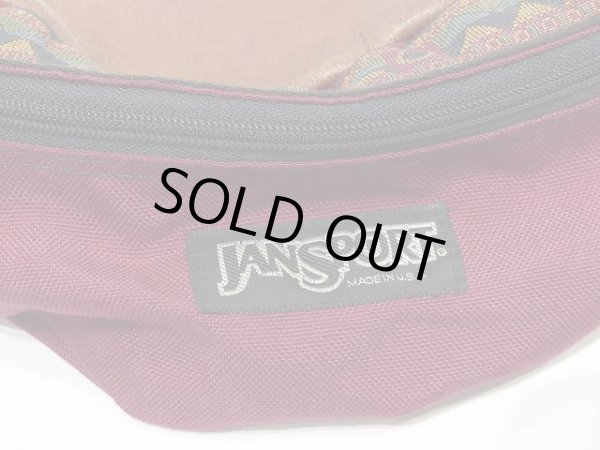 画像2: USA製 90s JANSPORT ナイロン×レザー ウエスト バッグ (2)