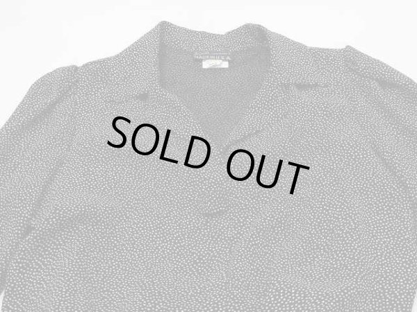 画像6: USA製 70〜80s Breli スカーフループ 付き オープンカラー ピン ドット プリーツ ワンピース (6)