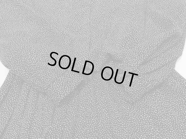 画像9: USA製 70〜80s Breli スカーフループ 付き オープンカラー ピン ドット プリーツ ワンピース (9)