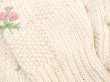 画像8: イギリス製 60s Hand Knitted ビンテージ お花 刺繍 くるみボタン ニット カーディガン  (8)