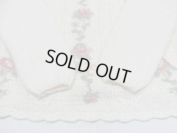 画像8: 〜90s Colleen's Collectables お花刺繍 ハンドメイド ニット セーター (8)