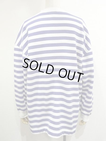 画像3: 〜90s UNKNOWN レースアップ ボーダー ロング スウェット (3)