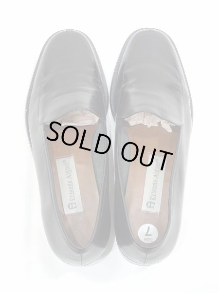 画像2: Etienne Aigner シンプル ブラック 高級 ローファー (2)