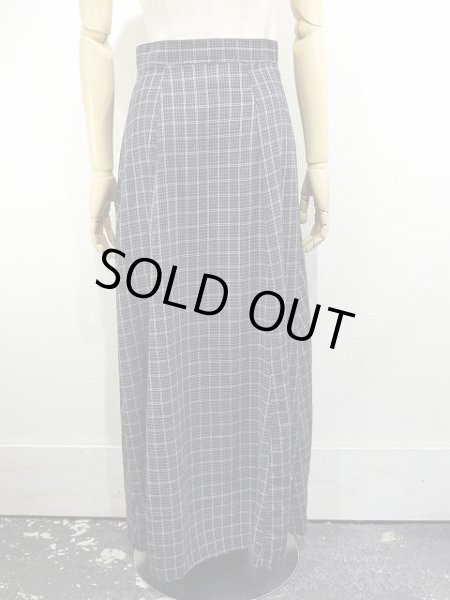 画像3: 90s M collection 前開き チェック ロング マキシ丈 スカート MADE IN CANADA (3)