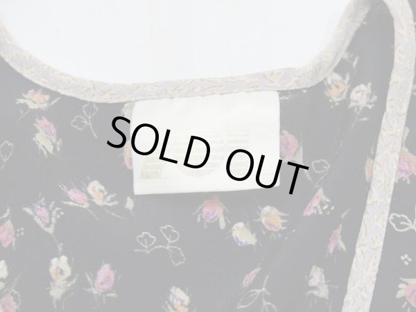 画像5: USA製 80s ZOE 花柄 メタルボタン レーヨン ワンピース ドレス (5)