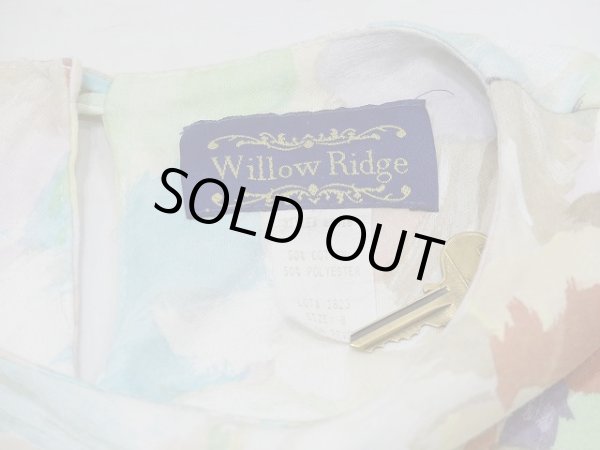 画像5: USA製 80~90s Willow Ridge 水彩画風 プリント 半袖 カットソー ワンピース (5)